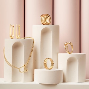 Display Risers, Modern Pedestals for Product Photography, Boutique Merchandising