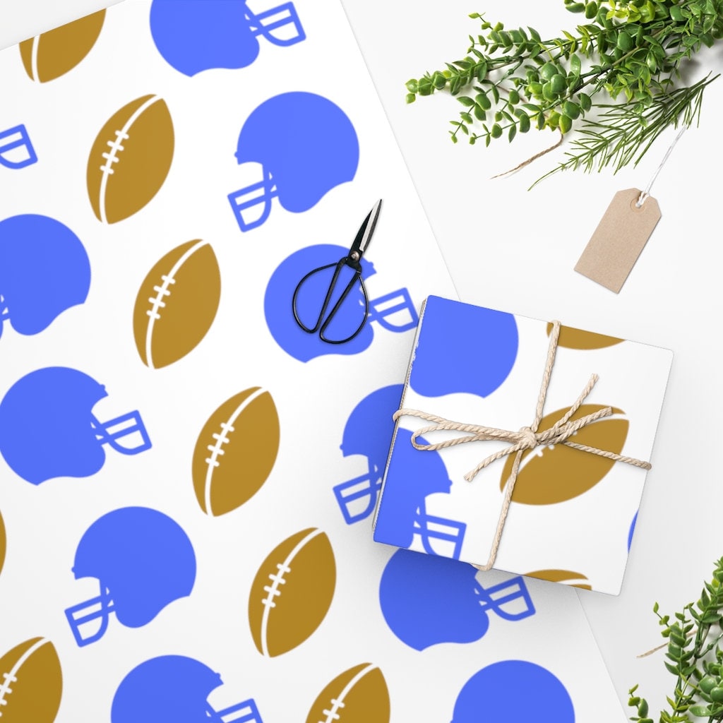 Football Wrapping Paper Custom Wrapping Paper Sports Etsy