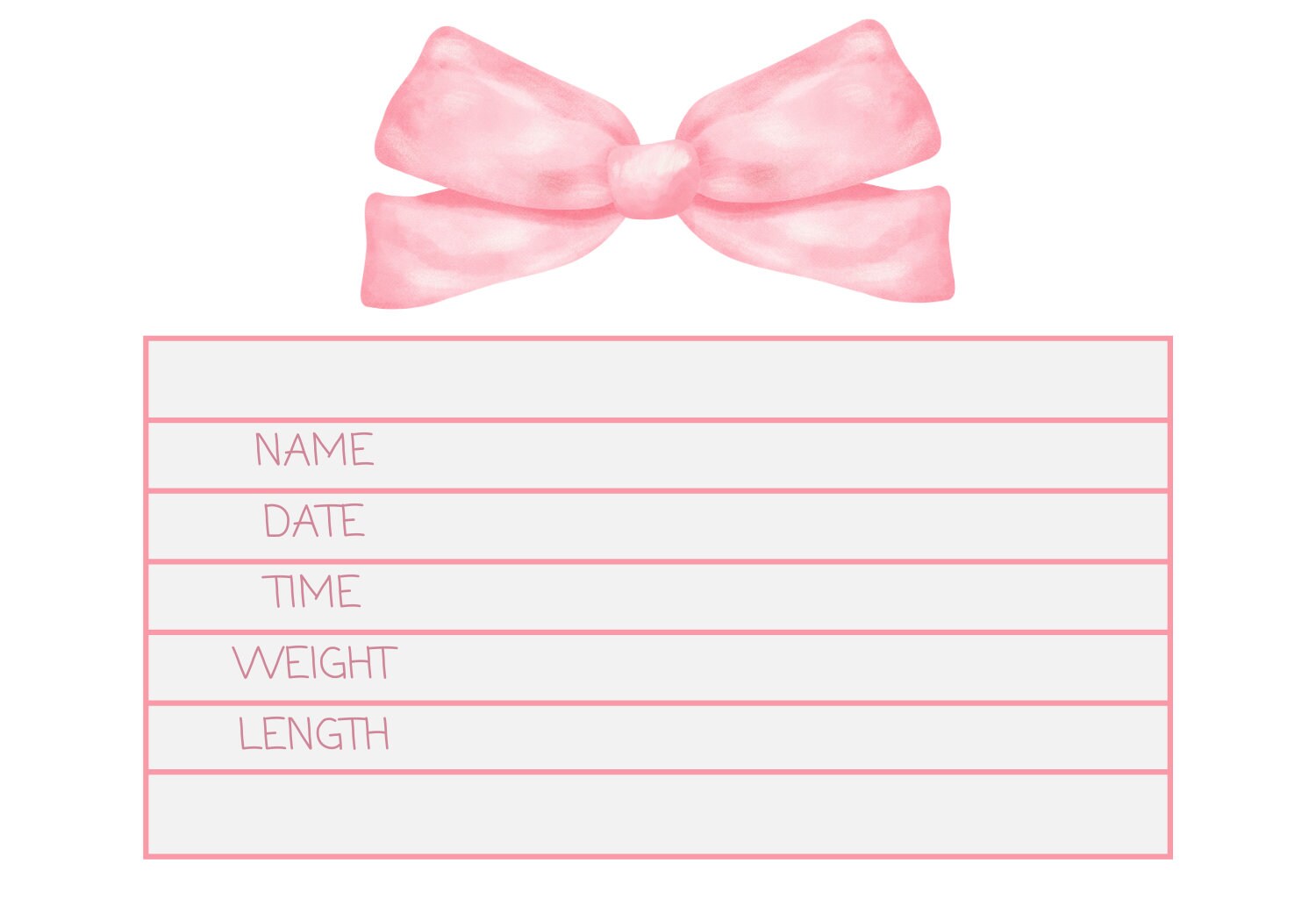 Printable Birth Stat Card, Hospital Crib Card for Baby, Baby Birth ...