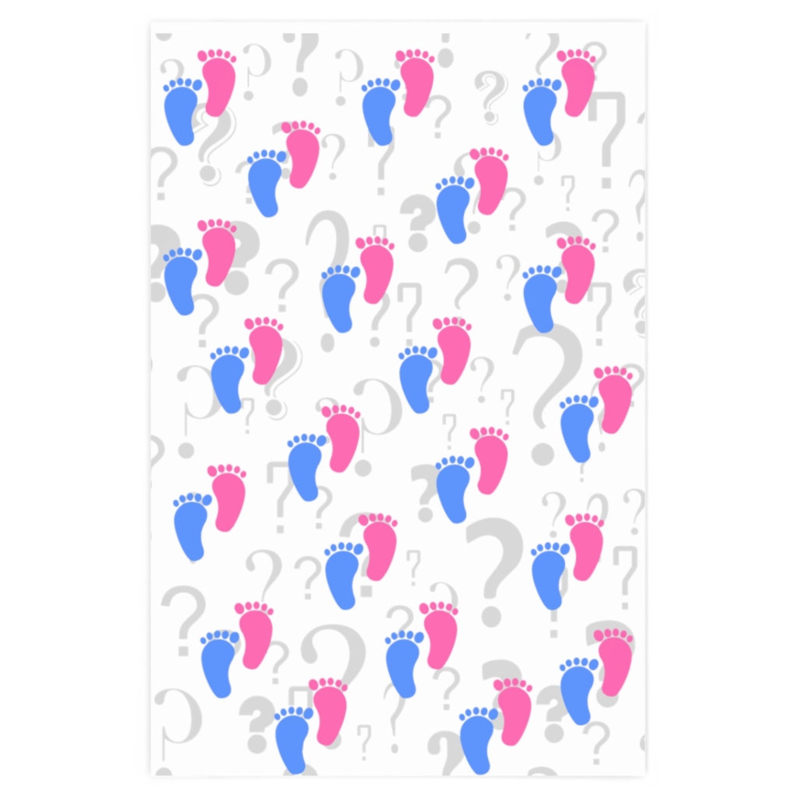 Gender Reveal Gift Wrap Gender Reveal Wrapping Paper Baby Wrapping