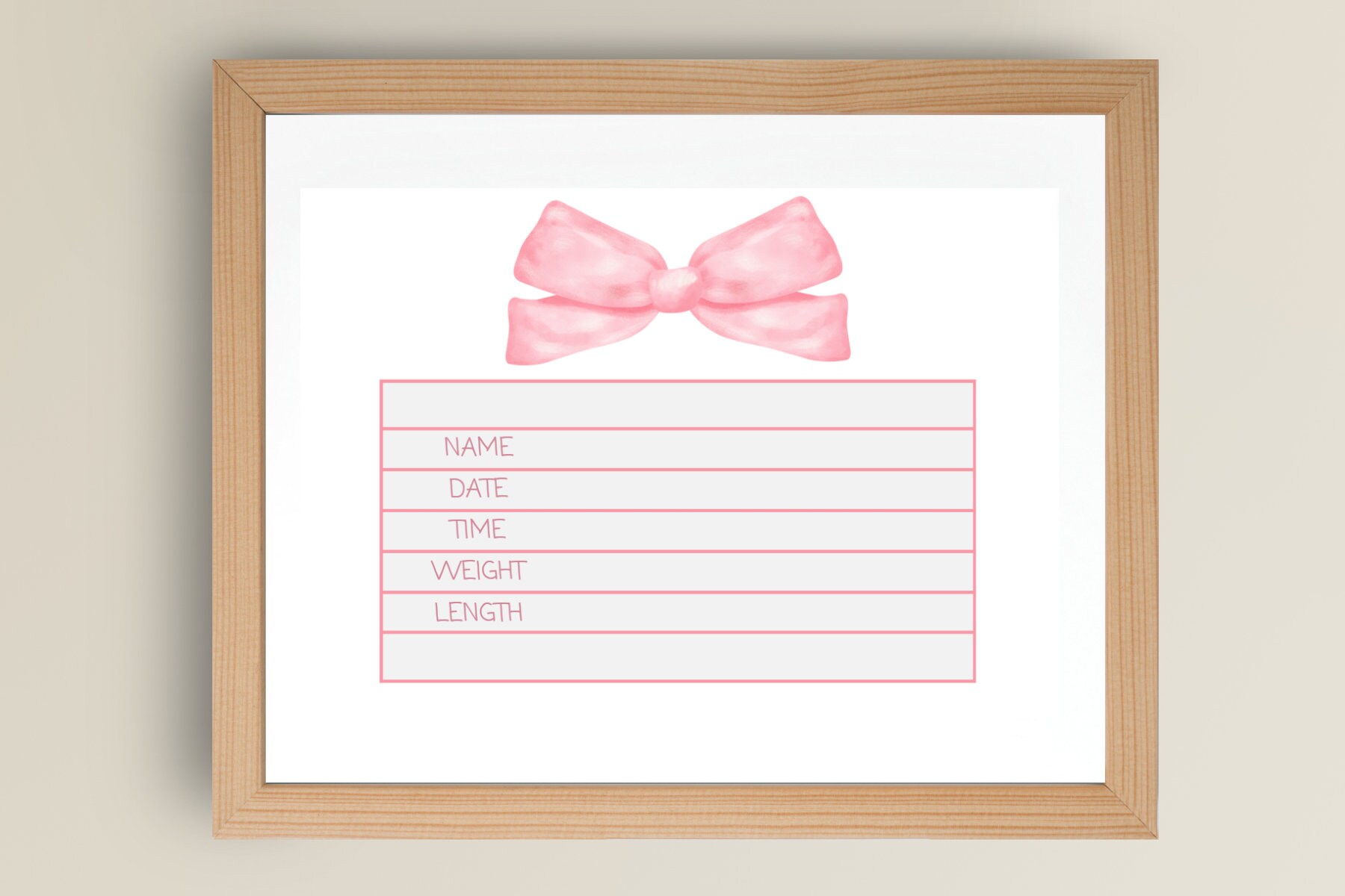 Printable Birth Stat Card, Hospital Crib Card for Baby, Baby Birth ...