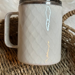 10 oz camper mug - white dragon scales