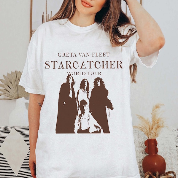 Starcatcher Greta van Fleet Tour 2023 Tee, Vintage Greta New Album Tour Shirt, Greta Van 2023 Tour Shirt, Dream In Gold Tour