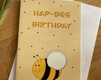 Geburtstagskarte Biene Hummel Happy Birthday Klappkarte Grußkarte Postkarte