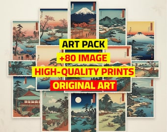Hiroshi Yoshida Print Bundle - +80 pieces -  Digital Download, Printable Art