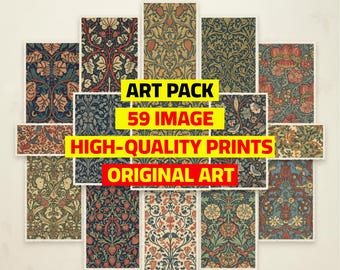 William Morris Art Pack – 59 Vintage Floral Patterns & Decorative Prints