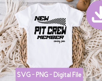 New Pit Crew Member Coming Soon - SVG, Digital Download