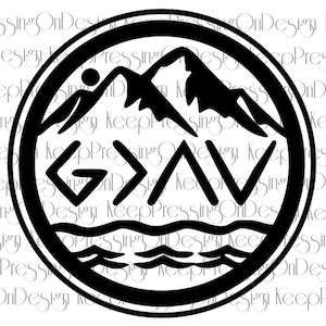 SVG - God Is Greater Than The Highs and the Lows - SVG, PNG - Cricut - Digitale Datei
