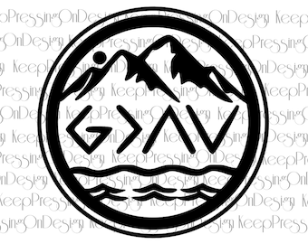 SVG - God Is Greater Than The Highs and the Lows - SVG, PNG - Cricut - Digital File