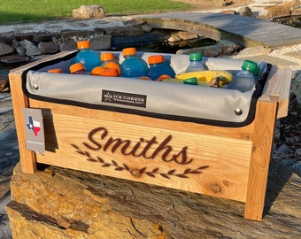 Refreshment Bar, Hostess Gift, Wood Ice Chest, Personalized Birthday Gift, Unique Gift Idea, Cedar Cooler, Entertainer Party Cooler