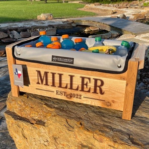 House warming personalized cooler.  Excellent home accessory!