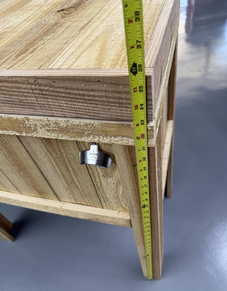 Personalized 48 qt wood cooler. Excellent patio accessory item! NEW DESIGN image 6