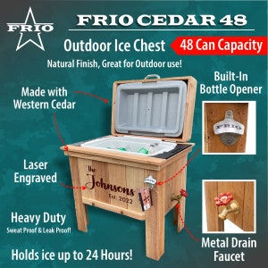 Unique Fathers Day Gift, This rustic cooler is the ideal gift for dad. Personalized cooler will last for years image 2
