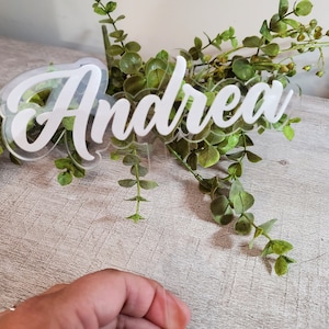 Custom Acrylic Name Birthday Cake Topper, Name Centerpiece Pick, Personalized Party Decorations, Name Party Decor, Word Centerpiece Sticks
