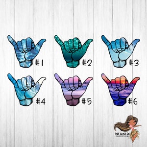 Shaka Sticker, Hang Loose Hawaii, Aloha Decal, Surfing, Beach, Notebook, Laptop, Binder, Skateboard, Tumbler Stickers, Cool and Rad Stickers