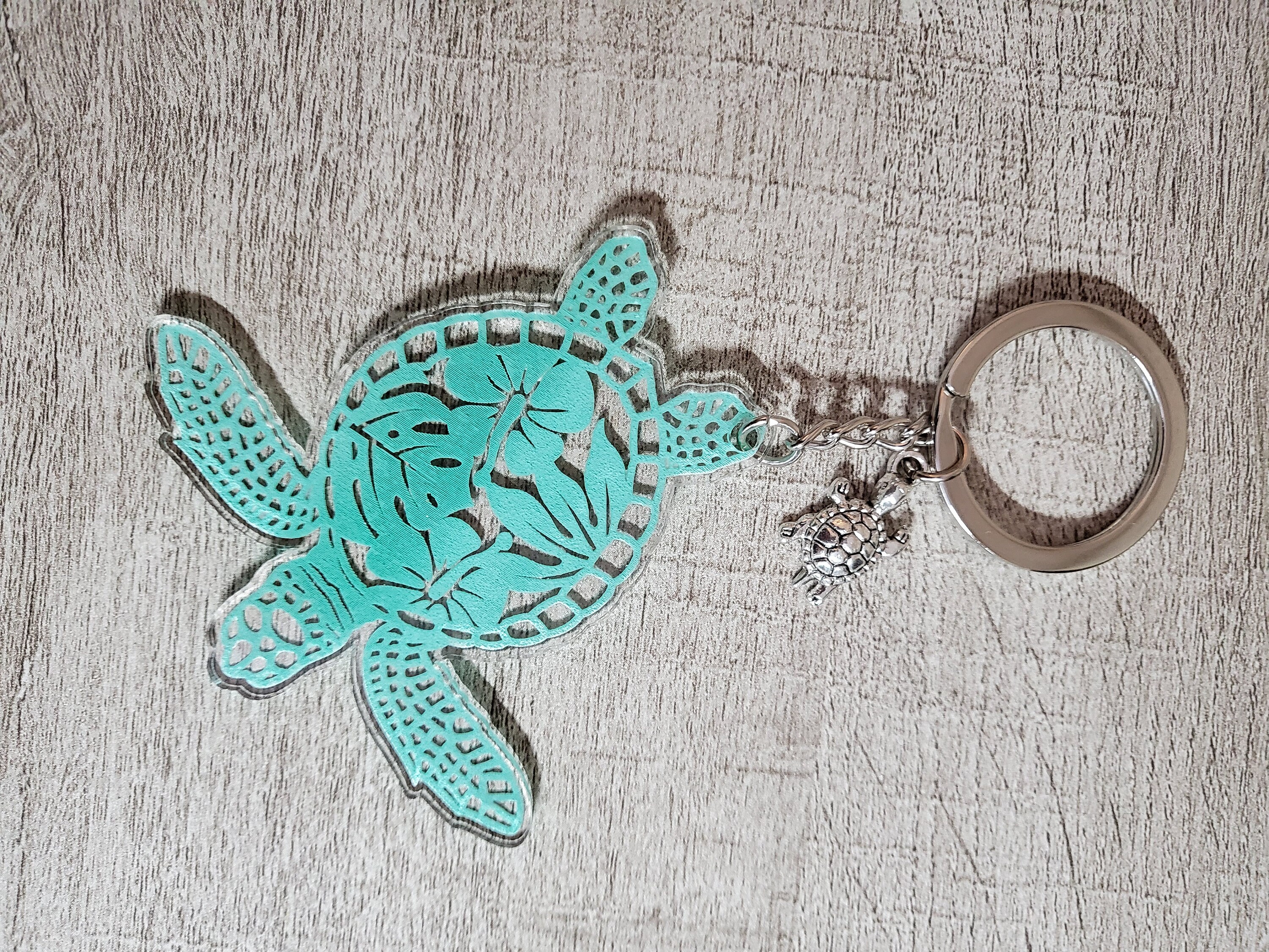 Custom Fun Turtle Keychain, Acrylic Hawaii Greensea Turtle Tag ...