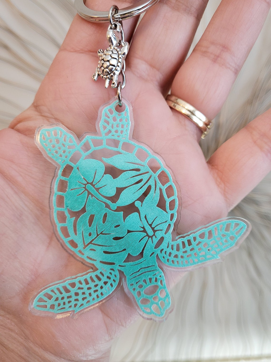 Custom Fun Turtle Keychain Acrylic Hawaii Greensea Turtle - Etsy