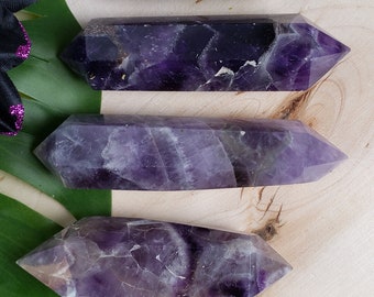 Doppelender Chevron Amethyst Kristallspitze