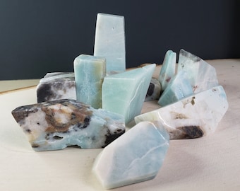 Caribbean Calcite Point: Calming Crystal Tumble Stone