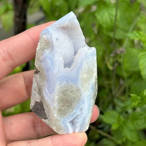 130g Blue Lace Agate Druzy, Crystal Tower