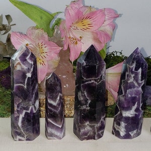 Chevron Amethyst Crystal point