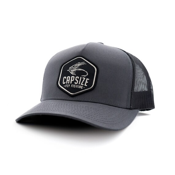 Dry Fly Charcoal Trucker Hat - Capsize Fly Fishing