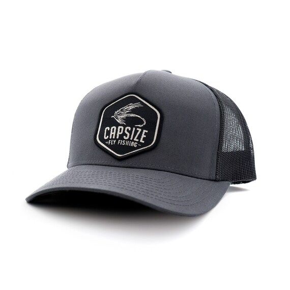 Balls Deep Tackle Fishing Hat, Black/Charcoal Snapback Cap