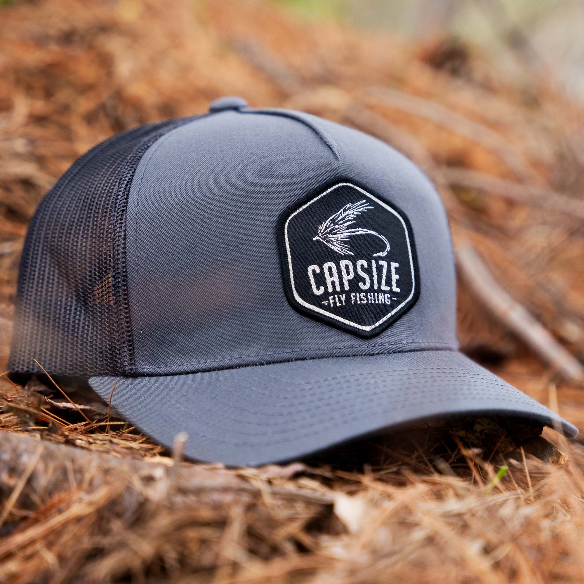Dry Fly Charcoal Trucker Hat Capsize Fly Fishing -  UK