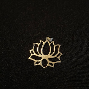 Silver Lotus Pendant,  925 Sterling Silver, Lotus Pendant, Lotus Blossom, Lotus Necklace, Flower Pendant, Mindfulness Jewelry