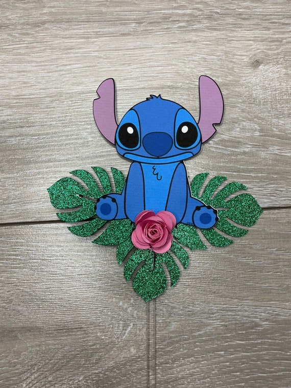 Geburtstag Cake Topper mit 3D Blume Tortendekoration lio & Stitch