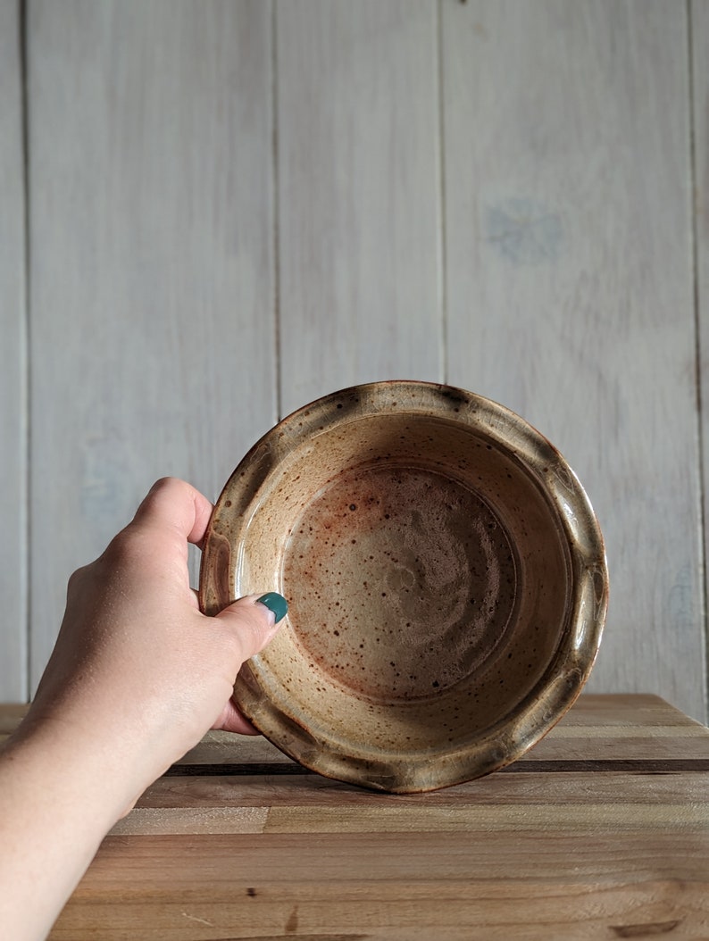 Pumpkin Spice Tart Dish 6 mini/ Cozy Stoneware / Handmade Pie Plate / Ceramic Pie Pan / Baking Dish / Bakeware / Valentine's Day Gift image 3