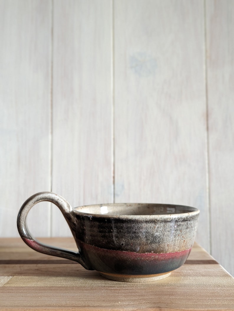 Smoky Emerald Soup/Latte Mug / Cozy Stoneware Mug / Latte Cup / Ceramic Mug / Soup Mug / Handmade Ceramic Mug / Mother's Day Gift image 6