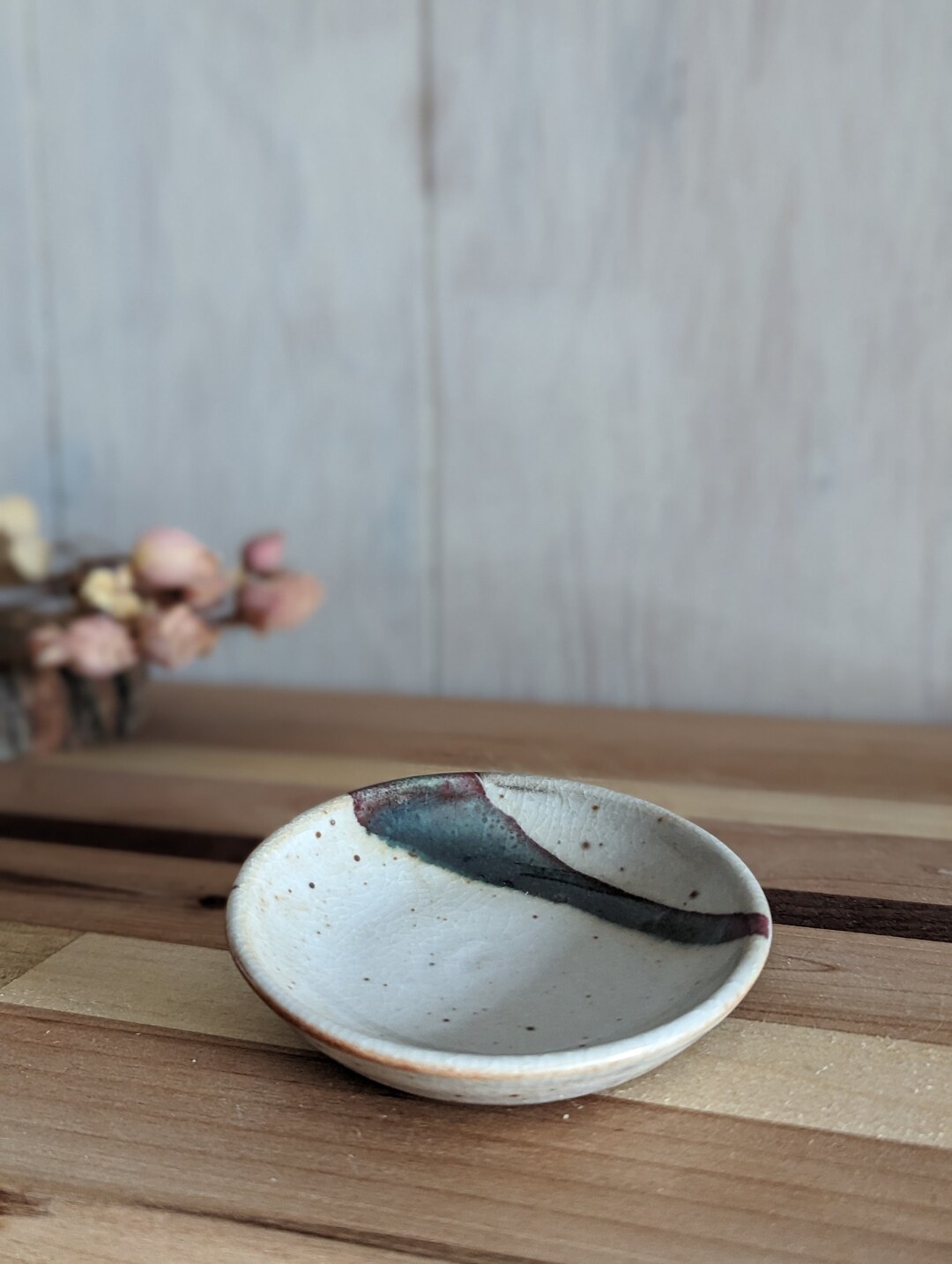 Smokey Emerald Soy Sauce Dish / Jewelry Dish / Cozy Stoneware Ceramics