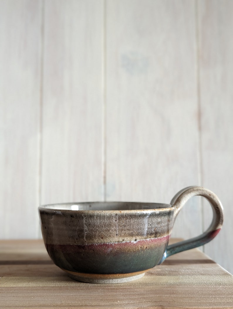 Smoky Emerald Soup/Latte Mug / Cozy Stoneware Mug / Latte Cup / Ceramic Mug / Soup Mug / Handmade Ceramic Mug / Mother's Day Gift image 8
