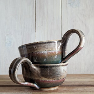 Smoky Emerald Soup/Latte Mug / Cozy Stoneware Mug / Latte Cup / Ceramic Mug / Soup Mug / Handmade Ceramic Mug / Mother's Day Gift image 9