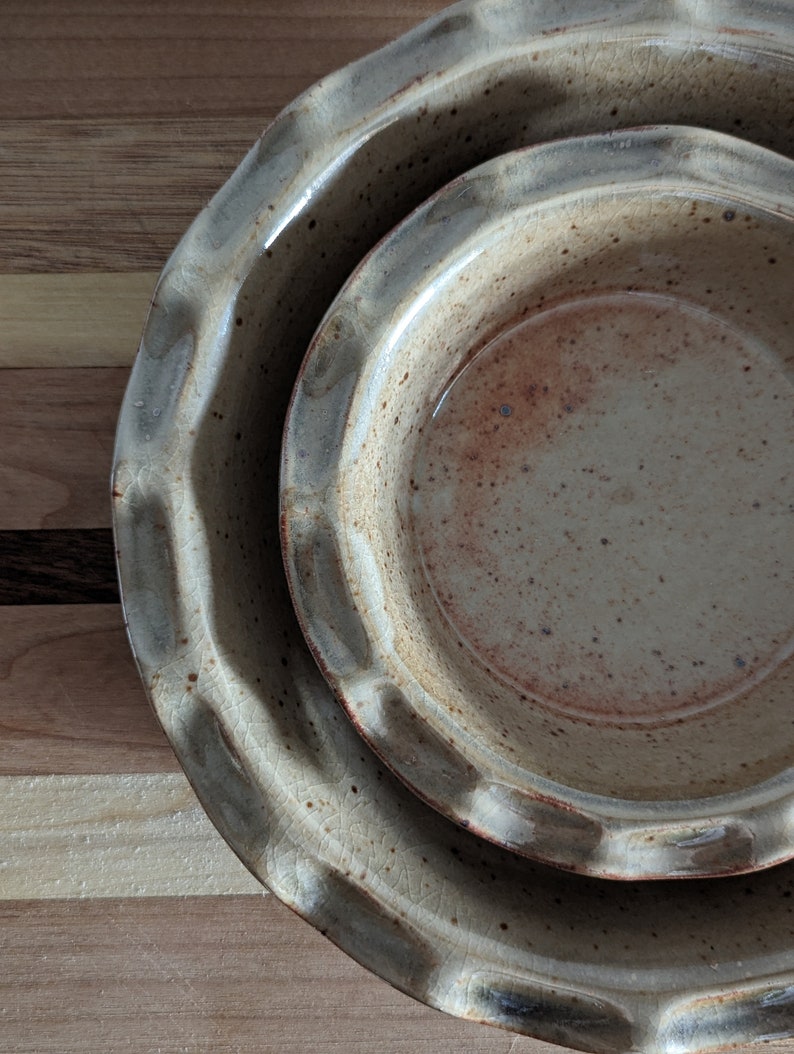 Pumpkin Spice Tart Dish 6 mini/ Cozy Stoneware / Handmade Pie Plate / Ceramic Pie Pan / Baking Dish / Bakeware / Valentine's Day Gift image 6