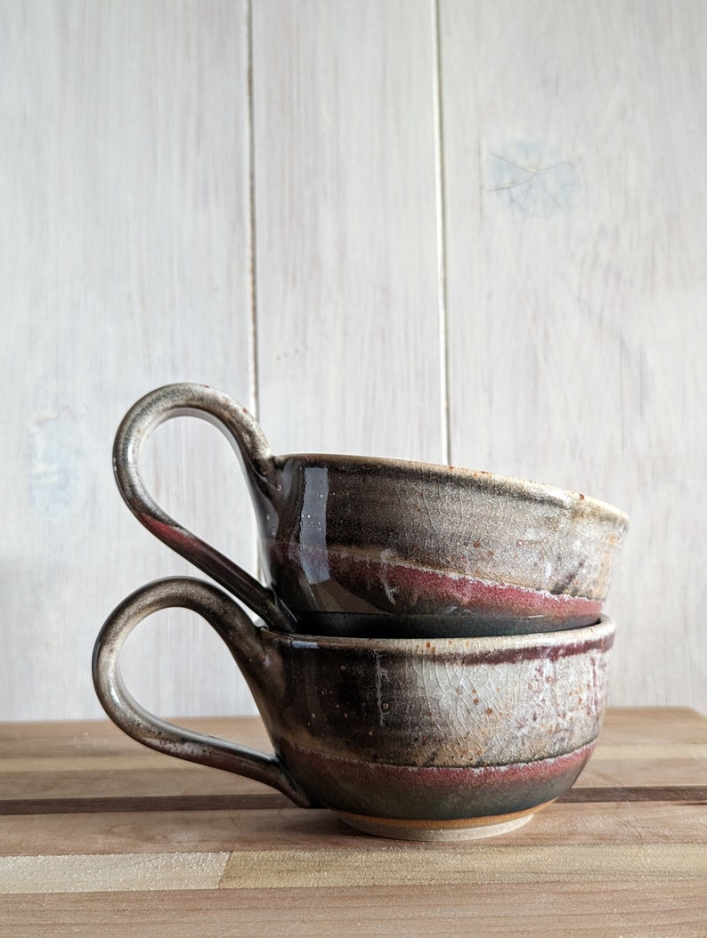 Smoky Emerald Soup/Latte Mug / Cozy Stoneware Mug / Latte Cup / Ceramic Mug / Soup Mug / Handmade Ceramic Mug / Mother's Day Gift image 10