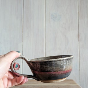 Smoky Emerald Soup/Latte Mug / Cozy Stoneware Mug / Latte Cup / Ceramic Mug / Soup Mug / Handmade Ceramic Mug / Mother's Day Gift image 5