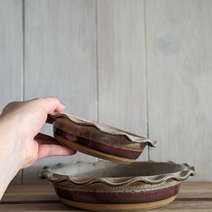 Smoky Emerald Tart Dish 6 mini Cozy Stoneware / Handmade Pie Plate / Ceramic Pie Pan / Baking Dish / Bakeware / Mother's Day Gift image 5