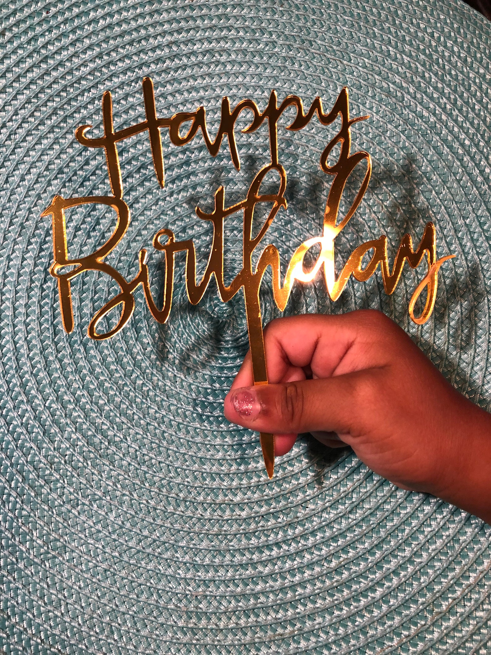 Cake Topper Happy Birthday Etsy