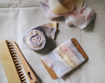 Pastels | Cotton ribbon for weaving, tapestry, hand dyed ribbon