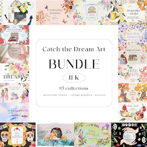 Watercolor Clipart Whole Shop Bundle - Entire Shop Bundle - Watercolor Flowers Clip Art Bundle - Seasonal Floral Graphics Whole Store  png