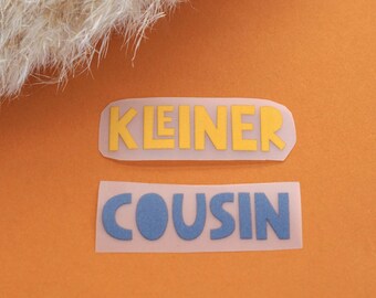 Bügelbild ⋒Kleiner Cousin⋒ - verschiedene Farben