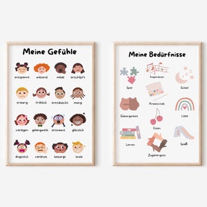 2er Set Gefühle- & Bedürfnisseposter für Kinder - Das Kombiset zum Vorteilspreis