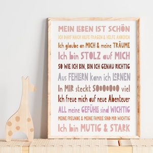 Affirmationsposter "sweet words" - positive Glaubenssätze für Kinder und Erwachsene