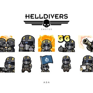 HELLDIVERS 2 Animated Emotes SUPER Bundle for Twitch and Discord