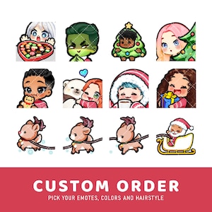 Twitch emotes | Customize premade emotes with premade assets to make your own emote pack for Discord, Twitch or Stream