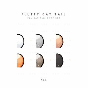 Animated Fluffy Cat Tail Twitch Emote Bundle | Cat Tail Sway Emote Pack for Twitch and Discord