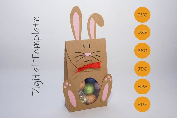 Box Osterhase, Schnittdatei Bastelanleitung, SVG, DXF, PDF und weitere, Geschenk zum selbst basteln