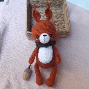 Squirrel   Squirrel toy   Stuffed toy   Plushie toy   Animal toy   Crochet Squirrel  Orange Squirrel   Amigurumi Squirrel   Stuffed animal